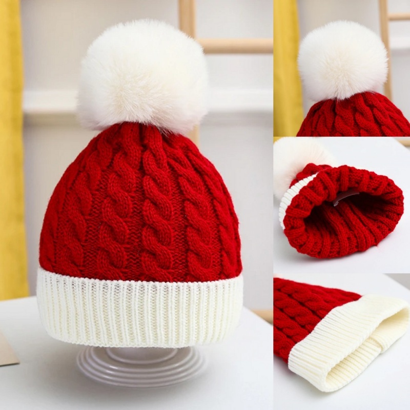 หมวกไหมพรมถักสำหรับผู้ใหญ่และเ - Knit Beanie Hat Warm บทวิจารณ์และราคา
