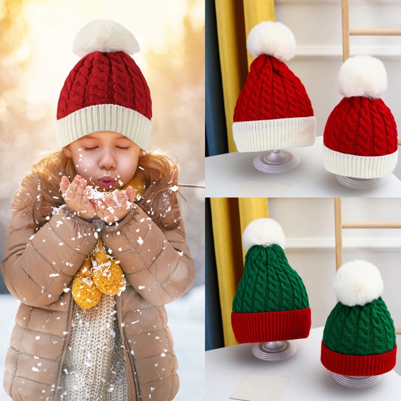 หมวกคริสต์มาส ซานตาคลอส ปีใหม่ - Knit Beanie Hat Warm บทวิจารณ์และราคา